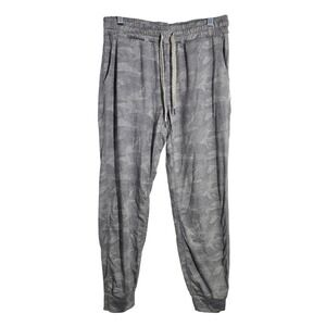 Vuori Sz S Women's Camo Performance Jogger Pants Gray Elastic Waist Athleisure